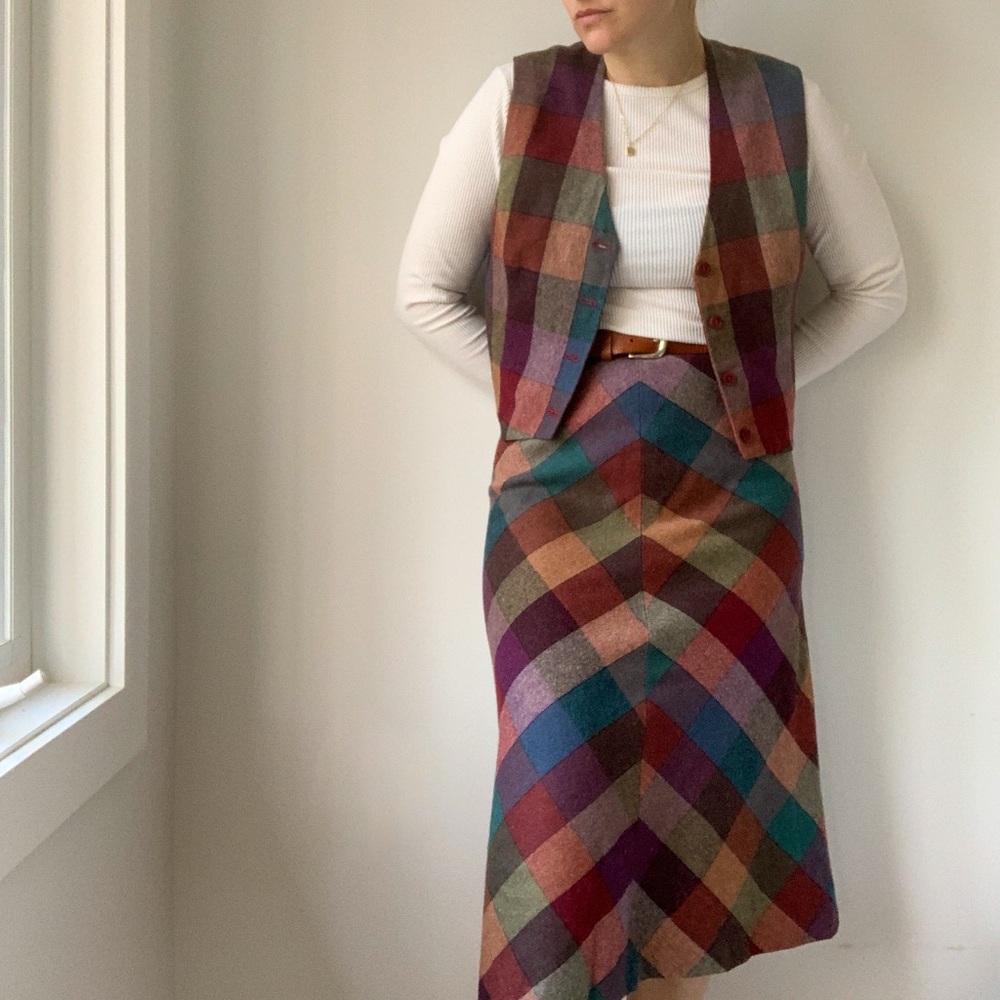 HANDMADE midi skirt set